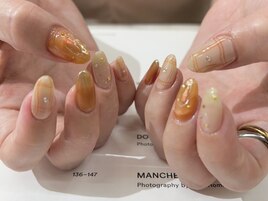 オレンジ　チェック