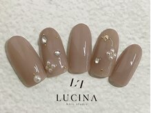 ネイルスタジオ ルキナ(LUCINA)/c-470 大人可愛いビジューネイル