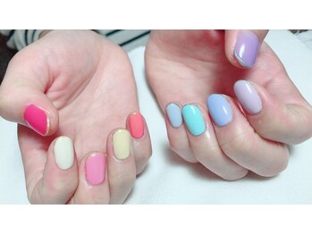 ネイルルーム ナップ(Nail Room Nap)/カラフル春ネイル