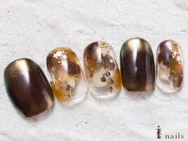 チョコマーブルネイル8000円