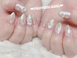 ミラーハートネイル/神田ネイル