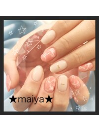 大理石風ネイル