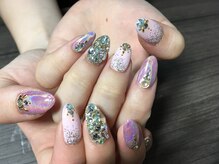 ネイルズティンク(Nails.tink)/ピンクユニコーン×埋め尽くし