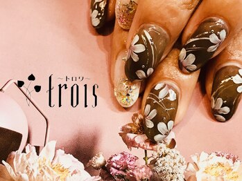 トロワ 中目黒(trois)/桜ネイル手描き