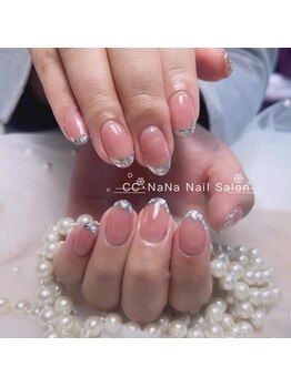 シーシーナナ ネイルサロン(CC NaNa Nail Salon)/大人気のガラスフレンチ