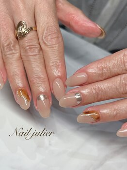 ネイルジュリエ(Nail julier)/シンプルべっこうネイル
