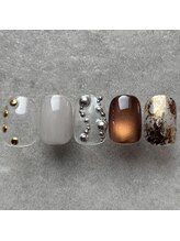 タオドットネイル(TAO...nail)/【定額】アシメデザインアート