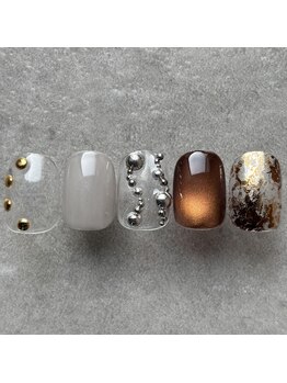 タオドットネイル(TAO...nail)/【定額】アシメデザインアート