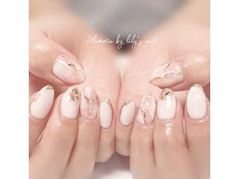 プルメリア バイ リリーズ ネイル(Plumeria By Lily's Nail)/定額アートジェルネイル¥4980～