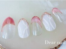 ディア ネイル(Dear nail)/ニット×ななめフレンチ