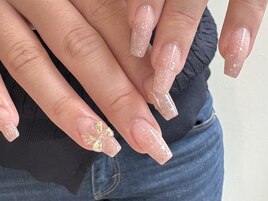 ピンクグラデーションネイル