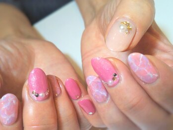 大理石風アート。