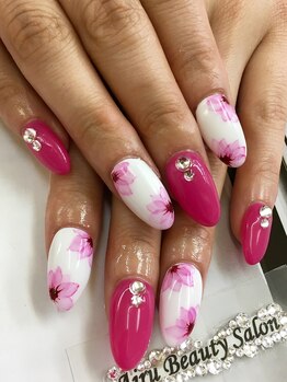 アイル ビューティーサロン(Airu Beauty Salon)/たらしこみフラワーネイル