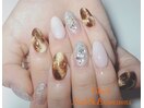 ブラウン×マーブルnail☆