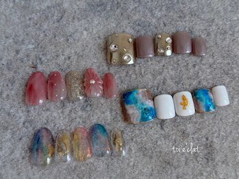 トワエクレ(toi e'clat)の写真/シンプルだからこそ際立つ技術力！派手なネイルが出来ない方にお手頃な価格でワンランク上のネイルを♪