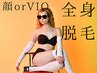 【ladies】全身脱毛(顔orVIO)¥13000→¥8000