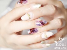 ノエル(Noel)/水彩画インクネイル ボルドー