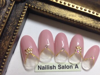 ネイリッシュサロン エー(Nailish Salon A)/2016秋冬ネイル/Vフレンチ