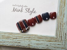 ミンクスタイル 恵比寿店(Mink Style)/大人ストライプフットネイル
