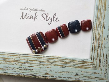 ミンクスタイル 恵比寿店(Mink Style)/大人ストライプフットネイル