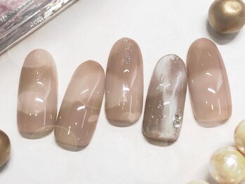 プルトワ(pourtoi)/シンプルブラウンネイル☆