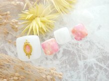 ラルネイル 大宮(Lull. nail)/#ブローチ#タイダイ#ホワイト