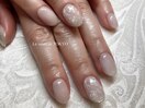 ホワイトフラワーネイル