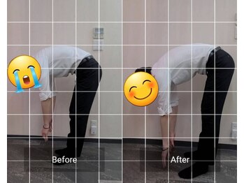 ナオル整体 西川口院(NAORU整体)/お客様のbefore/after　前屈動作