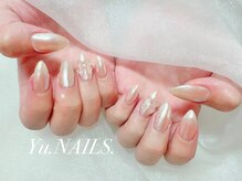 ユーネイルズ 恵比寿(Yu.NAILS.)/春カラー◎オーロラリボンネイル