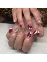 エーナイン イオンモール三川店/立体サンタ&トナカイネイル