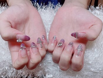 レアネイル 新宿(le'a nail)/パープルグラデーション