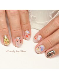 ビールに夏祭りネイル