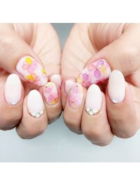 たらし込みフラワー