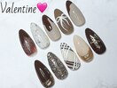 バレンタインネイル