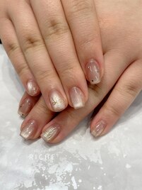 馴染み微粒子マグ×リボンネイル