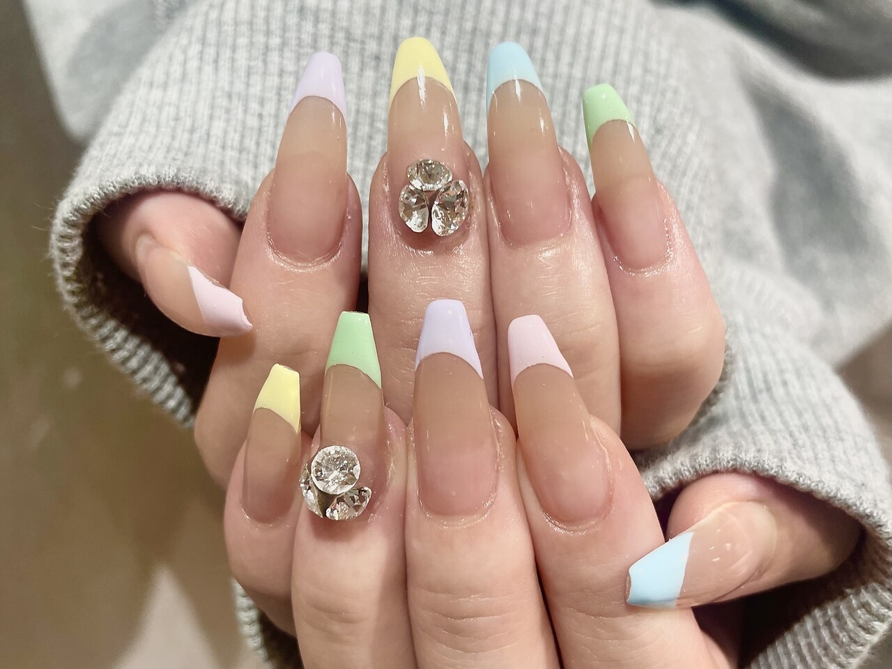 ベージュマグネットネイル 02 うるうる ちゅるん 秋 冬 韓国