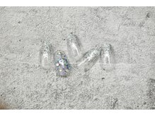 ウィステリア 蒲田店(Wisteria)/シルバーラメグラ×押し花