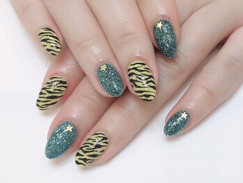 ネイルサロンアンドネイルスクールアートローズ 町田店(Art Rose)/ゼブラネイル