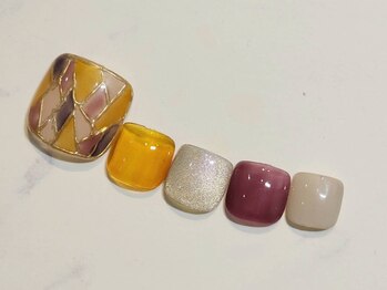 ネイルサロン アミュゼ/定額デザインフットジェル 