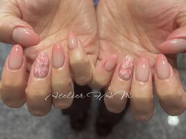 手書きお花ネイル