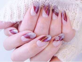 ネイルサロン ビジュードゥ(Nailsalon Bijoux doux)/モテ袖スノーネイル♪￥6800!!