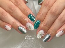 シマー(Shimmer)/ぷっくりお花ネイル