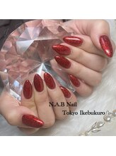 エヌエービー(N.A.B.)/赤ネイル