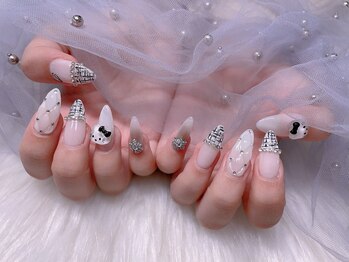 スノーネイルサロン 新宿店(Snow nail salon)/雪の結晶キルティングツイード