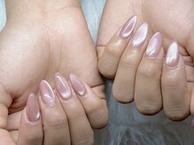 ネイルズバー 新宿店(Nails Bar)/桜シルクキャッツアイネイル