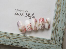 ブライダル着物柄ハンドネイル