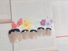 お花フレンチネイル