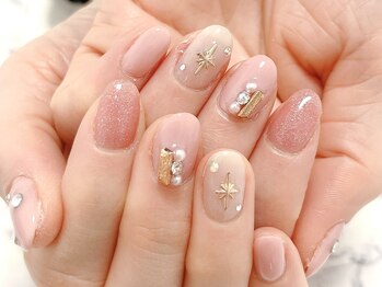 サロン ラーラフ(Salon)/【定額ネイル】ピンククリスマス