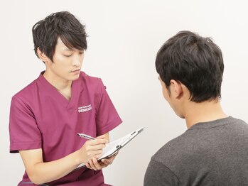 げんき堂整骨院 ゲンキプラス アルカキット錦糸町(GENKI Plus)/ カウンセリングシートを記入