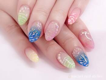 ミケ/夏祭りネイル